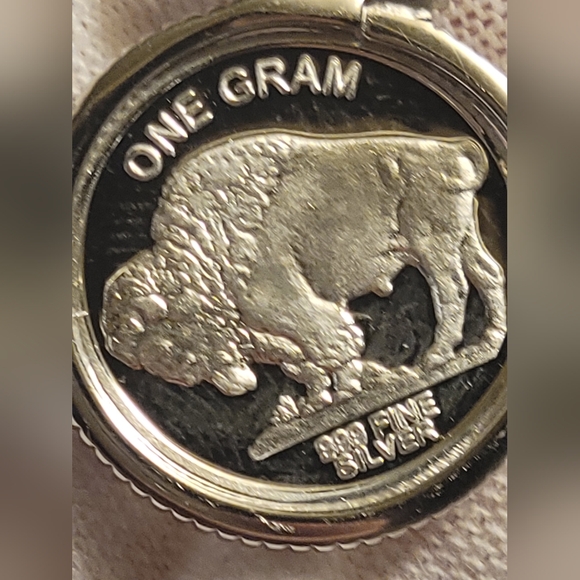 .999 Pendant Buffalo Nickel w/ .925 Silver Necklace [22"] 1mm Snake Chain - Picture 4 of 6